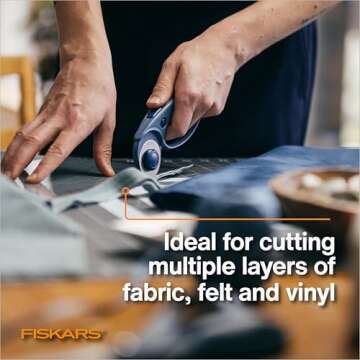 Fiskars 45mm Loop Rotary Cutter for Fabric Cutting