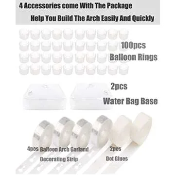 PILIN 7.5ft(2.2M) White Round Balloon Arch for Wedding Decorations, Birthday Party Decoration, for Garden, Yard, Wedding, Bridal, Indoor Outdoor Party Decoration