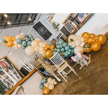 PILIN 7.5ft(2.2M) White Round Balloon Arch for Wedding Decorations, Birthday Party Decoration, for Garden, Yard, Wedding, Bridal, Indoor Outdoor Party Decoration