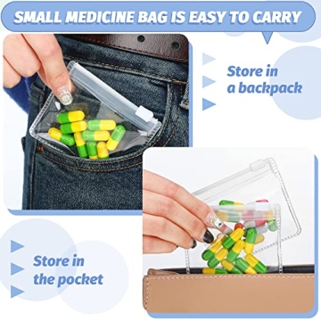 Reusable Pill Pouch Bags for Travel & Medication Organization