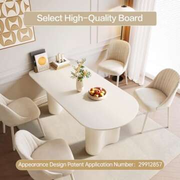 Guyii 62.99" Modern Dining Table for 6 People