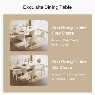 Guyii 62.99" Modern Dining Table for 6 People