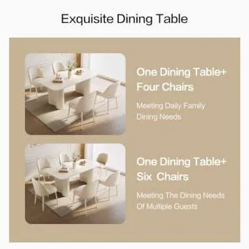 Guyii 62.99" Modern Dining Table for 6 People
