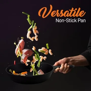 NutriChef Cast Iron Skillet Set - 3 Pre-Seasoned Pans