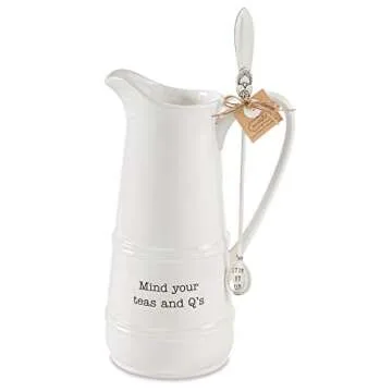 Mud Pie Iced Tea Pitcher and Spoon Set for Entertaining
