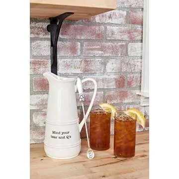 Mud Pie Iced Tea Pitcher and Spoon Set for Entertaining