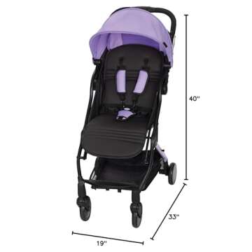 Baby Trend Tri-Fold Mini Stroller, Lilac