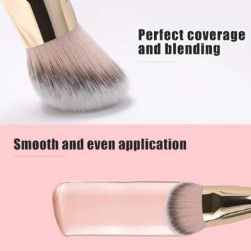 TEOYALL Flat Angled Brushes for Flawless Makeup Application