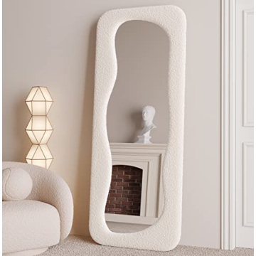 BOJOY Irregular Wavy Full Length Mirror for Stylish Decor