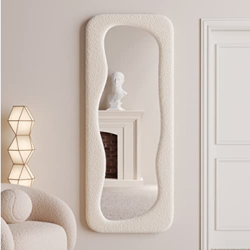 BOJOY Irregular Wavy Full Length Mirror for Stylish Decor