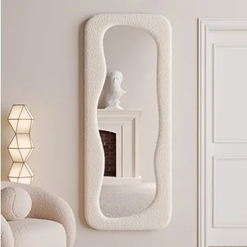 BOJOY Irregular Wavy Full Length Mirror for Stylish Decor