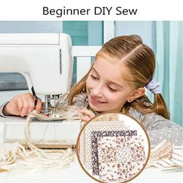 7-Piece Purple Floral Cotton Quilting Fabric Set for DIY