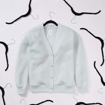 Amazon Basics Slim, Velvet, Non-Slip Shirt Clothes Hangers, Pack of 100, Black