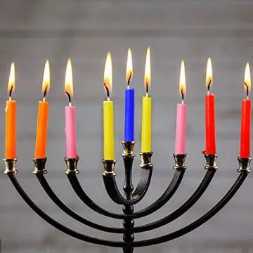 YIIA 100 pcs Unscented Assorted Colors Mini Taper Candle | 4" Tall x 1/2" Diameter | Great for Casting Chimes, Rituals, Spells, Wax Play & More