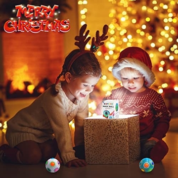 DPTOYZ Magic Rainbow Puzzle Ball Fidget Toys Color-Matching Puzzle Game Fidget Cube Stress Reliever Magic Ball Brain Teaser for Kids/Adults, Easter Basket Christmas Stocking Stuffers for Kids - 2 Pack