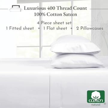 California Design Den 400 Thread Count Cool Cotton Sheets