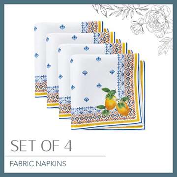 Elegant Mediterranean Cloth Napkin Set - Elrene Fashions