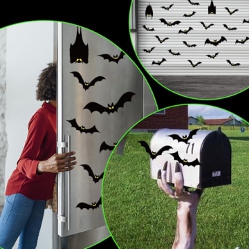 Halloween Garage Door Bat Decorations - 24 Magnets
