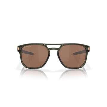 Oakley Men's OO9436 Latch Beta Square Sunglasses, Olive Ink/Prizm Tungsten, 54 mm