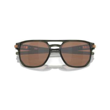 Oakley Men's OO9436 Latch Beta Square Sunglasses, Olive Ink/Prizm Tungsten, 54 mm