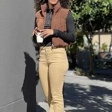 SeeLuNa Womens Cropped Puffer Vest Lightweight Sleeveless Stand Collar Quilted Coat Zipper Outerwear with Pockets