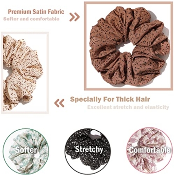 Luxurious Extra Large Satin Scrunchies for Thick Hair