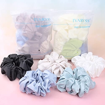 Luxurious Extra Large Satin Scrunchies for Thick Hair