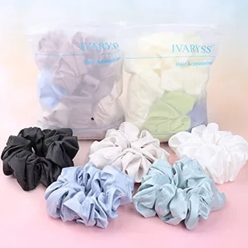 Luxurious Extra Large Satin Scrunchies for Thick Hair
