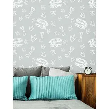 Dinosaur Bones Peel and Stick Wallpaper for All Ages