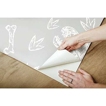Dinosaur Bones Peel and Stick Wallpaper for All Ages