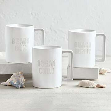 Santa Barbara Design Studio Gifts For Beach Lovers Coffee Mug Face to Face Ceramic Tall Cup, 16-Ounc...