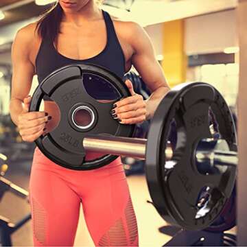 RitFit Rubber Grip Weight Plates for Home Gym Fitness