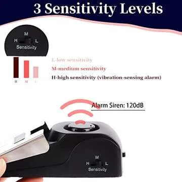 Door Stop Alarm, Door Stopper with 120DB Security Alarm, Floor Wedge Doorstop for Travel Apartment Home House (Pack of 3)