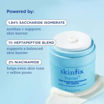 Skinfix Barrier+ Skin Barrier Restoring Gel Cream: Formulated with Niacinamide & Peptides, Ideal for Oily and Blemish-Prone Skin, Restores Skin Barrier, 1.7 oz