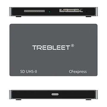 Dual-Slot CFexpress Type B and SD 4.0 UHS-II Card Reader USB 3.2 Gen 2 10Gbps, Compatible for Thunderbolt 3 USB3.1 and USB 3.0,Support Windows/Mac OS