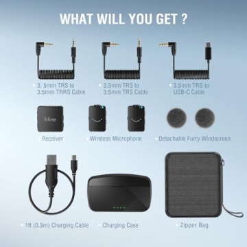 FIFINE Wireless Lavalier Mic - Ideal for Vlog & Interview