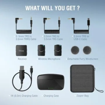 FIFINE Wireless Lavalier Mic - Ideal for Vlog & Interview