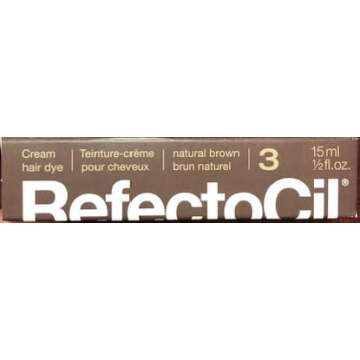 RefectoCil Cream Hair Dye 2-Pack – Professional Hair Tint for Long-Lasting Color – Natural Brown (#3) + Light Brown (#3.1)