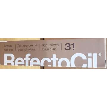 RefectoCil Cream Hair Dye 2-Pack – Professional Hair Tint for Long-Lasting Color – Natural Brown (#3) + Light Brown (#3.1)