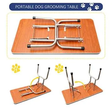 ROOMTEC 46" Adjustable Dog Grooming Table with Storage