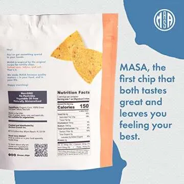 MASA CHIPS - Tortilla Chips Snack Pack - Seed Oil Free, Naturally Grown Corn Chips - Low Carb Snacks - Made with Grass Fed Tallow & Sea Salt Tortilla Chips - 2 Pack, 5 Ounce Each