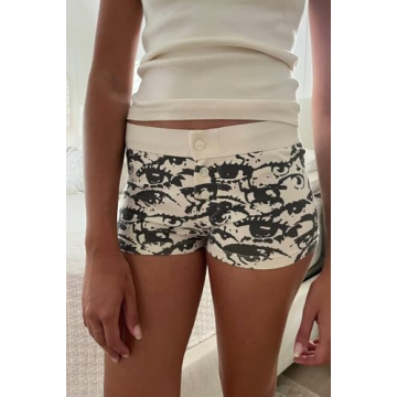 Floral Print Y2K Pajama Shorts for Women and Teens