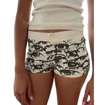 Floral Print Y2K Pajama Shorts for Women and Teens