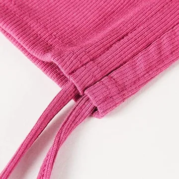 Artfish Sleeveless Ribbed Crop Top with Adjustable Sides – Comfortable Style