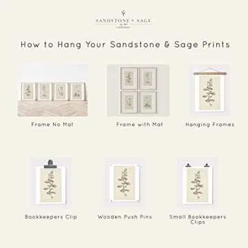 Vintage Botanical Floral Art Prints Set for Home Decor