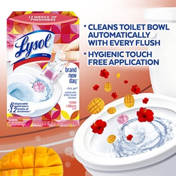 Lysol Click Gel Toilet Cleaner Mango Hibiscus 6 Pack