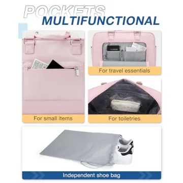 BAGSMART Weekender Bag - Stylish Travel Duffle for Women