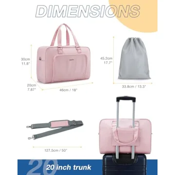 BAGSMART Weekender Bag - Stylish Travel Duffle for Women