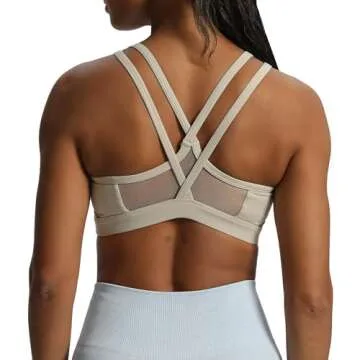 Aoxjox Women's Stylish Cross-Back Sports Bra