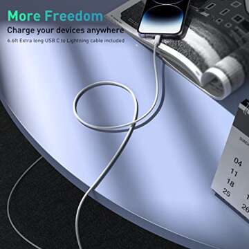 iPhone Fast Charger 20W USB-C with 6FT Lightning Cable